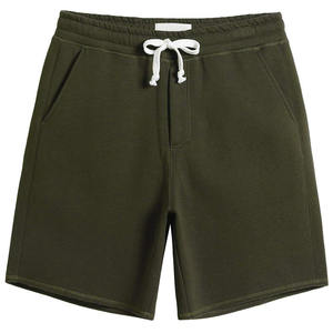 Shorts de bain en molleton 100% coton pour homme, style jogging uni, décontracté, pour la salle de sport, entraînement, confortable, taille élastique, écologique, séchage rapide - Product Image 5