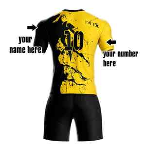 Maillot de football d'hiver unisexe personnalisé par sublimation, respirant, manches longues, 100% polyester, col en V, haute qualité, personnalisé - Product Image 3