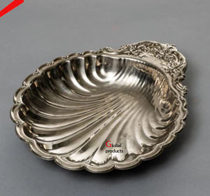 Plateau de service de forme de coquille fini par argent de regard royal pour le restaurant d'hôtel - Product Image 1