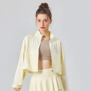 Chemise de Yoga sans couture pour femmes à manches courtes haut court Fitness dégradé Sport T-shirts entraînement vêtements de sport pour la course - Product Image 5