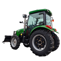 Tracteur agricole 4x4 de 70 CV, 80 CV, 90 CV, 100 CV avec chargeur frontal et pelle arrière, tracteur à roues diesel multifonctionnel pour l'agriculture