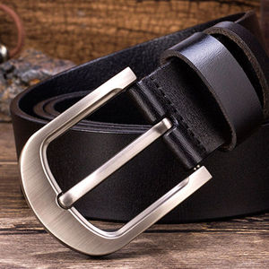 Cinturón deportivo personalizable de cuero genuino de vaca para hombre con aleación para hebilla Cinturones de cuero real OEM de Pakistán - Product Image 6