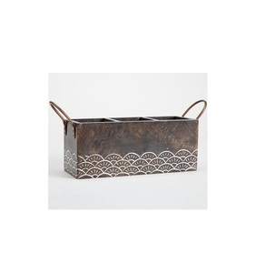 Porte-couverts à 3 sections de conception classique en bois de qualité de luxe avec poignées porte-couverts de fournisseurs de vente entière - Product Image 6