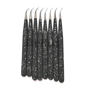 Pince à épiler à pointe pointue Eco Luxe Comfort Grip Outil d'entretien professionnel de haute précision pour le coiffage des cils - Product Image 6