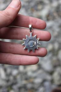Unique Handmade <b>Labradorite</b> <b>Pendant</b> 925 Sterling Silver 44 Gram Lightweight Gold Plated Vintage Jewelry Gift - Product Image 4
