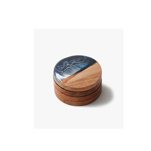 Sous-verres en pierre en bois de résine de haute qualité Sous-verres modernes en bois de résine pour forme ronde et au meilleur prix - Product Image 3