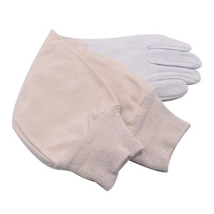 2025 CHINABEES European Beekeeping Gloves Canvas Sheepskin Beekeeping Equipment Beekeeping Tools Gloves With Long Sleeves OEM - Product Image 4