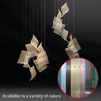 Lustre suspendu pour hôtel, design nordique, en aluminium, lampe lumineuse moderne, éclairage pour salon, chambre, hôtel, conforme ROHS, support de couleur