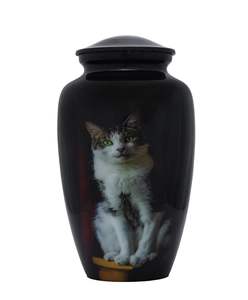 Premium Quality Aluminium <b>Cat</b> Design Cremation <b>Urns</b> for Human Ashes Adult <b>Urns</b> Made in India Funeral Supplies - Product Image 1