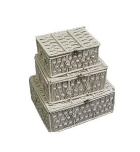 Panier de rangement en macramé de qualité supérieure avec poignées pour un transport facile et une solution de rangement élégante pour toutes les pièces - Product Image 2