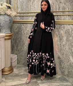 Abayas de Moda Modesta Hechas a Mano para Adultos, Diseños Únicos de Diseñador, Material de Seda, Ropa Tradicional Musulmana, Accesorios, Manga Larga - Product Image 2
