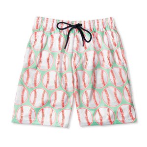 Pantalones cortos de béisbol de talla grande con cierre de cordón Pantalones cortos de gimnasio de color sólido con logotipo de cintura Precio razonable - Product Image 4