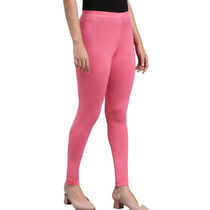 Mallas de gimnasio de cintura alta personalizadas en rosa, pantalones de yoga para mujer con realce de glúteos, mallas de compresión de punto transpirables - Product Image 3