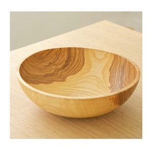 Bol à salade de table Bol en bois d'acacia Vaisselle Fait à la main Naturel Grains de fruits colorés en bois Bol à salade de fruits secs Vaisselle - Product Image 5