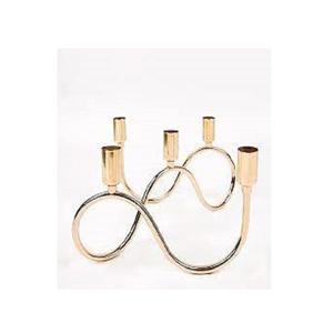 Candelabros de 5 brazos de Color plateado y Metal de alta calidad, candelabros de tamaño personalizado de nuevo diseño para decoración del hogar y la boda - Product Image 2