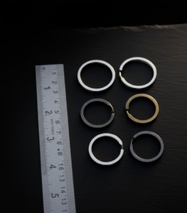 12มม. 38มม. วงแหวนโลหะกลมโอริงพวงกุญแจแบบแบนแยกห่วงพวงกุญแจทนทานสำหรับกุญแจและอุปกรณ์เสริมในราคาที่ดีที่สุด - Product Image 3