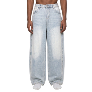 Jeans Anchos de Mezclilla Lavada al Estilo Vintage para Hombre, Corte Holgado, Estilo Hip Hop - Product Image 3