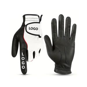 Gants de golf en cuir Cabretta avec logo personnalisé, vente en gros de gants de golf noirs pour hommes et femmes, fournisseur de gants de golf en gros - Product Image 6