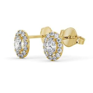 Pendientes de oro sólido de 14K y 18K para mujer, aretes de diamantes cultivados en laboratorio fino, certificado IGI, corte brillante chapado en rodio - Product Image 4