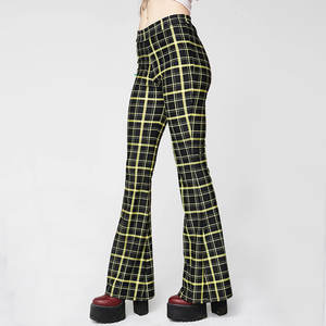 กางเกงขาบานของผู้หญิง100% พิมพ์ลายแบบกำหนดเองเอวยางยืดระบายอากาศการออกแบบด้านหน้าแบนราบสำหรับฤดูร้อนสไตล์ลำลอง - Product Image 3