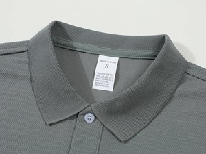 Polo de color sólido de secado rápido para hombre, Camiseta deportiva de manga corta con cuello elástico de verano para uso activo - Product Image 6