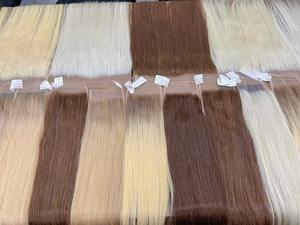 Notre meilleure vente cheveux vietnamiens naturel droit couleur claire dentelle fermeture frontale toutes tailles 100% humains pour les extensions de cheveux perruques - Product Image 4