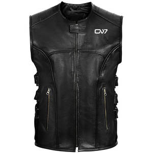Gilet en cuir conçu sur mesure en gros pour les motards Club Riders Look vintage Mens Veste sans manches Fabricant - Product Image 1