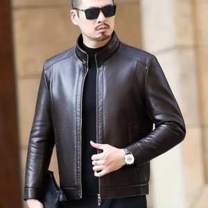 Veste à la mode col fourrure cuir vestes pour hommes hommes vêtements de créateurs 2024 nouveau dans les manteaux hommes veste hommes manteaux pour l'hiver - Product Image 4
