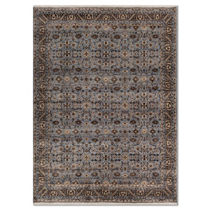 Alfombra Afgana de Lana Anudada a Mano con Diseño Floral Azul, Someplace in Time, para Decoración del Hogar - EA-3062 (CS-01) - Product Image 1