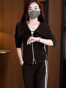 ชุดวอร์มผู้หญิงชุดกางเกงสองชิ้นเสื้อกันหนาว - Product Image 3