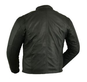 Veste en cuir pour homme de haute qualité, style bomber classique, en cuir d'agneau, avec broderie personnalisée - Product Image 3
