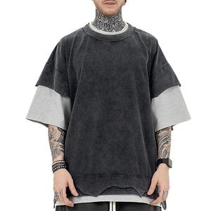 Sudadera con media cremallera para hombre, 100% algodón, lavado ácido, estilo crop, alta calidad, venta al por mayor, fabricantes, personalizado - Product Image 2