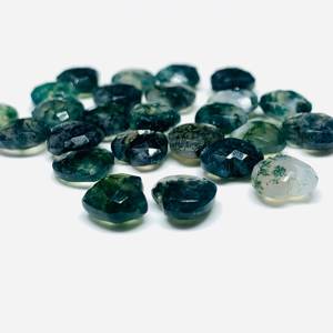 100% Agate mousse naturelle en forme de coeur pierre précieuse à facettes en vrac pierre précieuse à facettes sculptée à la main pour la fabrication de bijoux bague collier - Product Image 3