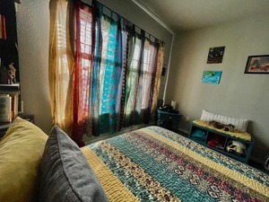 Rideau de porte et de fenêtre en tissu sari vintage indien en soie, style moderne, patchwork, couleur, pour la maison, habillage de porte et de fenêtre - Product Image 2