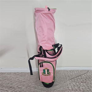 Bolsa de Golf de la Hermandad ALPHA KAPA ALPHA, Bolsa de Golf Verde y Rosa - Product Image 3