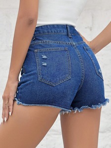 New Customize Design Denim Shorts Summer Stone Printed <b>Jeans</b> Shorts for <b>Women</b> Stylish Breathable <b>Women's</b> Shorts - Product Image 3