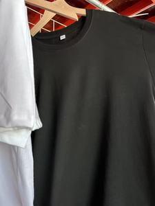 Camiseta blanca lisa de gran tamaño informal con logotipo bordado estampado de algodón en blanco directo de fábrica Premium para hombres - Product Image 3