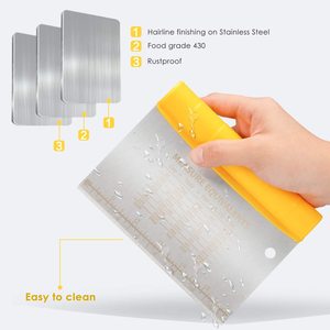 Grattoir à pâte 2 en 1 en silicone écologique, coupe-pâte flexible, grattoir à bol, pour <span class=keywords><strong>pain</strong></span>, pizza, gâteau, pâtisserie - Product Image 3