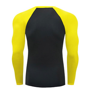 เสื้อรัดกล้ามเนื้อคุณภาพสูงสำหรับผู้ชาย MMA ฟิตเนส แขนยาว แห้งเร็ว 100% โพลีเอสเตอร์ 220 กรัม เสื้อกีฬา OEM - Product Image 6