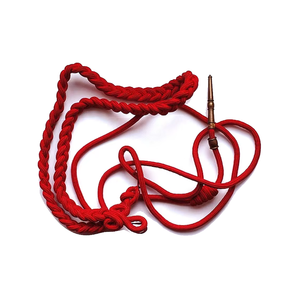 OEM Wholesale Custom Bulk Quantity 1-tip Aiguillette <b>Green</b> <b>Silk</b> with Metal Bullion Wire Manufactured Aiguillette - Product Image 3