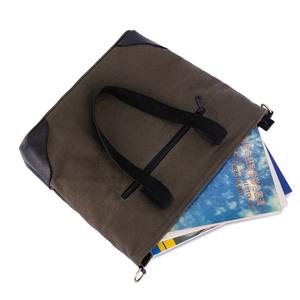 <b>Canvas</b> <b>Tote</b> Bag for Woman With Leather Straps Handmade Shoulder Purse With Crossbody Strap Casual LCTG-0065 - Product Image 6