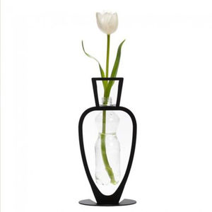 Florero de Tubo de Ensayo de Hierro y Vidrio Hecho a Mano, Diseño Moderno, Color Personalizado para Decoración de Mesa de Salón, Hogar o Boda - Product Image 4