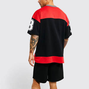 เสื้อกีฬาคอวีสำหรับทุกเพศ, เสื้อออกกำลังกายแขนสั้นผ้าฝ้าย100% ระบายอากาศได้ดีใส่ได้ทั้งชายและหญิง - Product Image 2