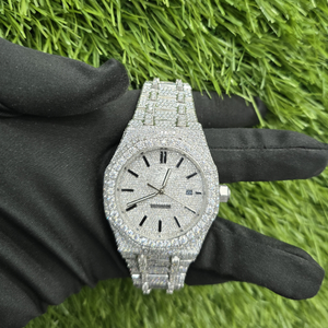 นาฬิกาหรูสำหรับผู้หญิงประดับเพชรโมอิสซาไนต์ 925 คุณภาพ VVS ผ่านการทดสอบเพชร 100% สไตล์ฮิปฮอป VVS1 เครื่องประดับสำหรับคนรักฮิปฮอป - Product Image 1