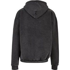 Streetwear intégral personnalisé OEM sweat à capuche surdimensionné à imprimé vieilli lavé à la pierre acide délavé au soleil bases de lavage à l'acide, coton mélangé - Product Image 2