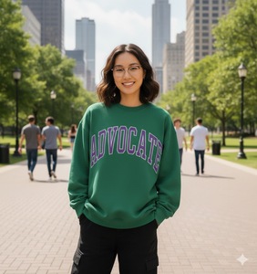 Sweat-shirts en molleton épais unisexe pour femme, col montant, personnalisables avec broderie sur le devant, idéaux pour l'hiver - Product Image 2