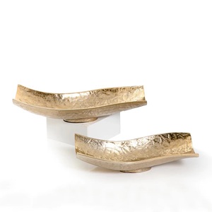 ชามอลูมิเนียมสำหรับเสิร์ฟอาหารทรงแอปเปิ้ลคัสตาร์ดเคลือบทองและเงิน - Product Image 3