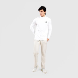 Pull Mocktop pour homme Alpha en blanc - Product Image 1