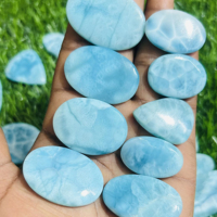 Cabochon de Larimar fait à la main de qualité naturelle 100% Taille personnalisée Pierre précieuse de Larimar naturelle pour la fabrication de bijoux Fourniture en vrac Larimar