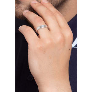 NOVAMART Fine Rhodium-Plated Classic 9K Solid Gold Heart <b>Ring</b> for <b>Men</b> & Boys with Authenticity Certification Wholesale Export - Product Image 4